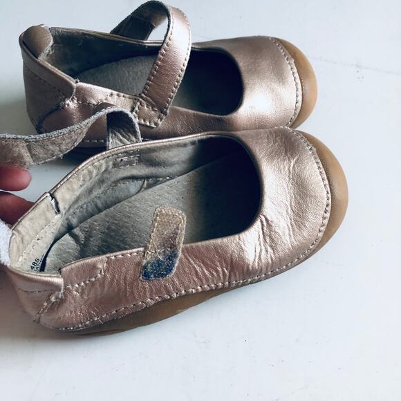 L'AMOUR 485 'Emily' Baby 7 Gold Leather Mary Jane Shoe - Picture 6 of 9